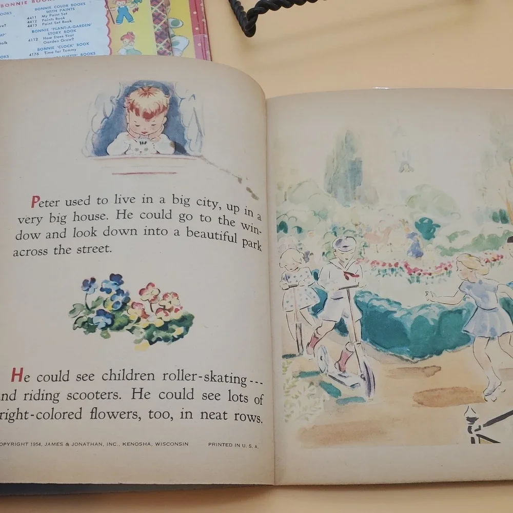 SAFETY IS FUN Bonnie Book JINGLE DINGLE HOW‎ DOES YOUR GARDEN GROW Rare Vintage